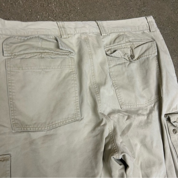 Gap Cargo Pants Mens 38x30 Tan Utility Baggy Wide-Leg Grunge Hip Hop 2000s Loose - Picture 9 of 10